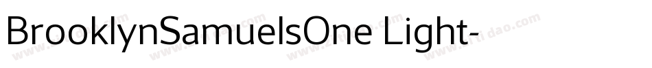 BrooklynSamuelsOne Light字体转换